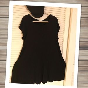 Cute Scoop Neck Cap Sleeve Swing Dress!